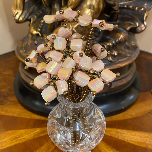 10 stems of unique Handmade Beaded light pink color Artificial flowers - Picture 4 of 5